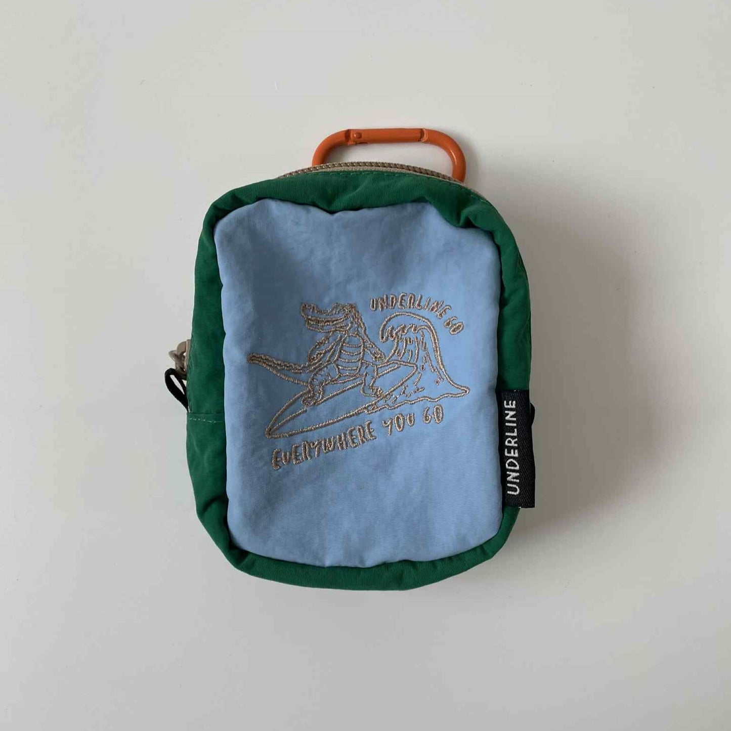Underline Kaio Crocodile Sufring Embroidery Pocket Bag