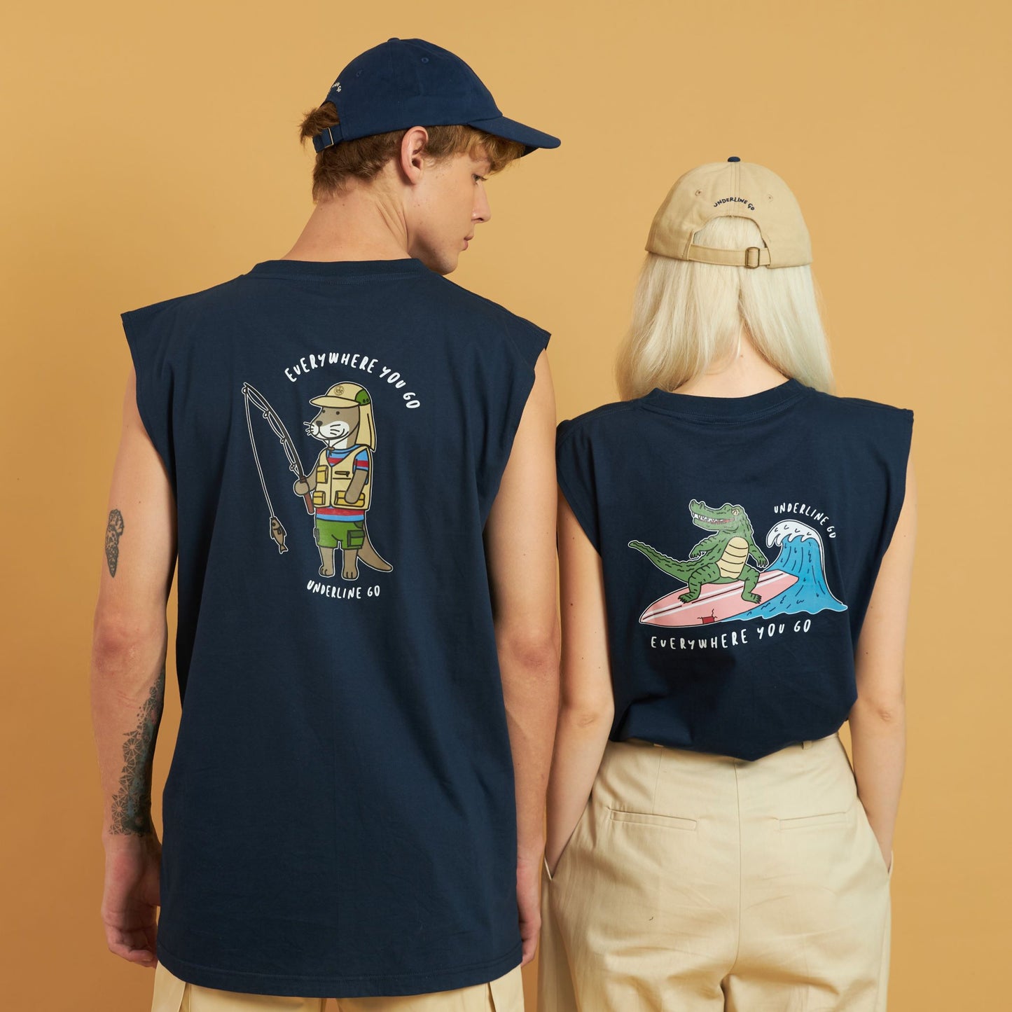 Underline Otter Do noting Cotton Tank Top