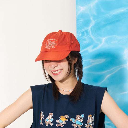 Underline Crocodile Camping Embroidery Nylon Cap