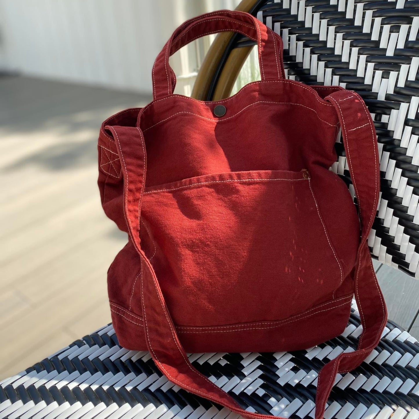 Underline Canvas Tote Bag