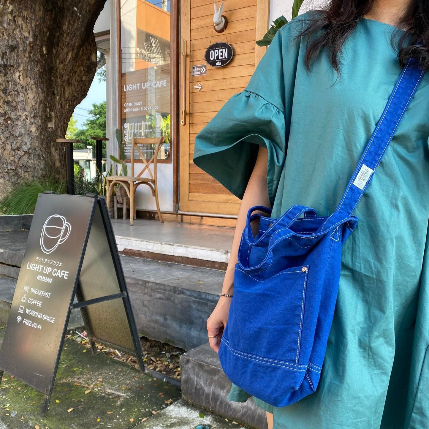 Underline Canvas Tote Bag