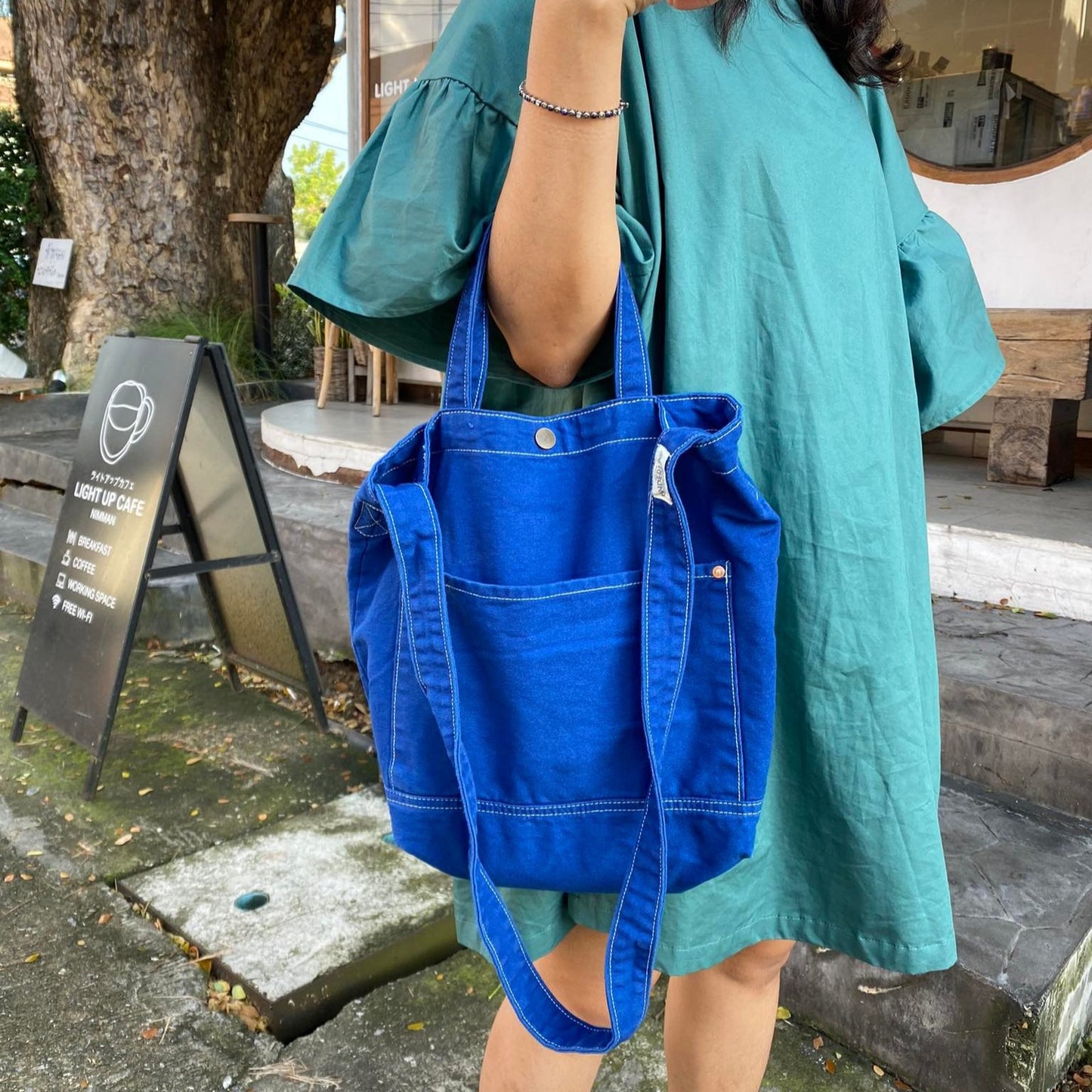 Underline Canvas Tote Bag