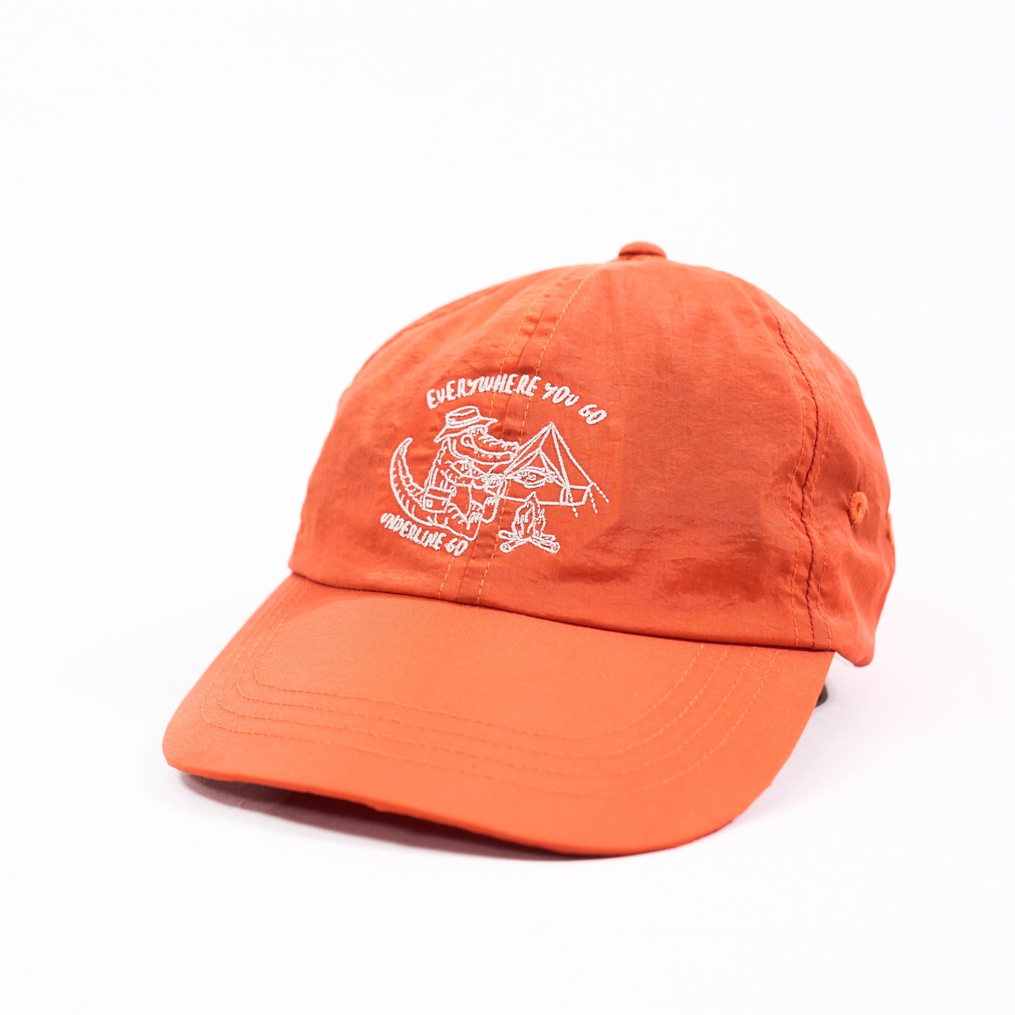 Underline Crocodile Camping Embroidery Nylon Cap
