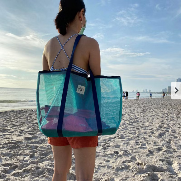 Underline Nylon Mesh Grocery Bag / Beach Bag / L