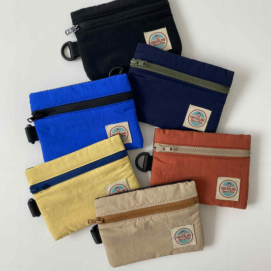 Underline Nylon Flip Pocket Bag with Neck Strap