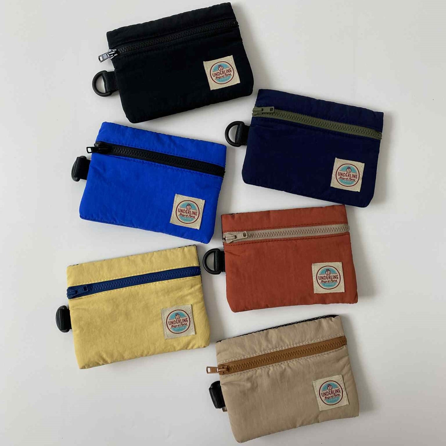 Underline Nylon Flip Pocket Bag with Neck Strap
