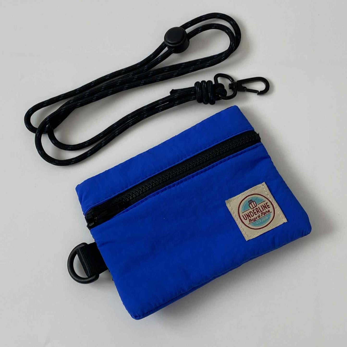 Underline Nylon Flip Pocket Bag with Neck Strap