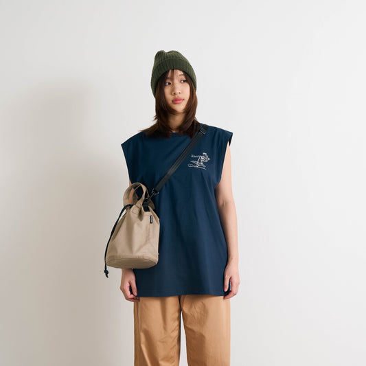 Underline Drawstring bag with detachable strap