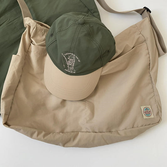 Underline Big Nylon Mail Bag / Sling Bag / Messenger Bag