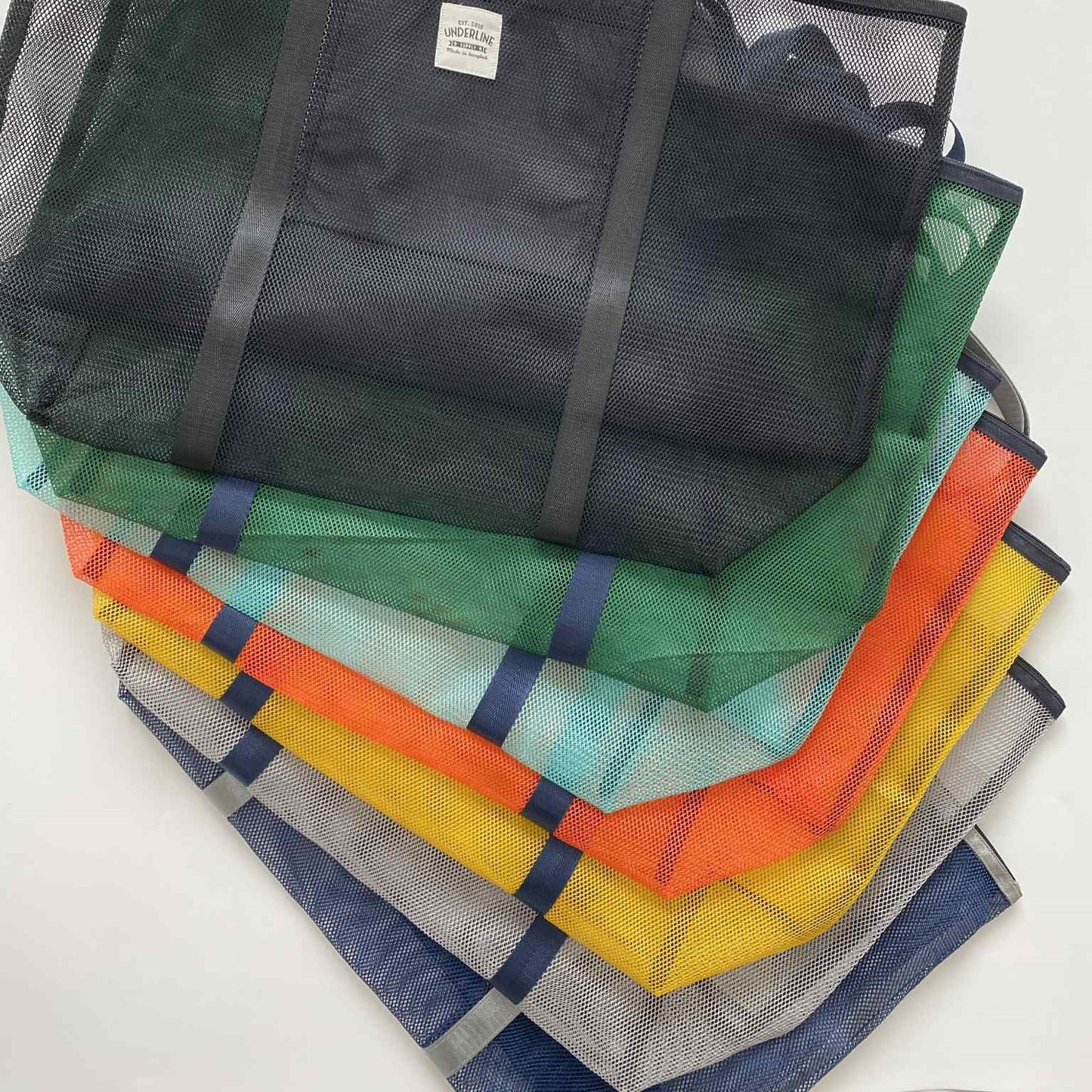 Underline Nylon Mesh Grocery Bag / Beach Bag / L