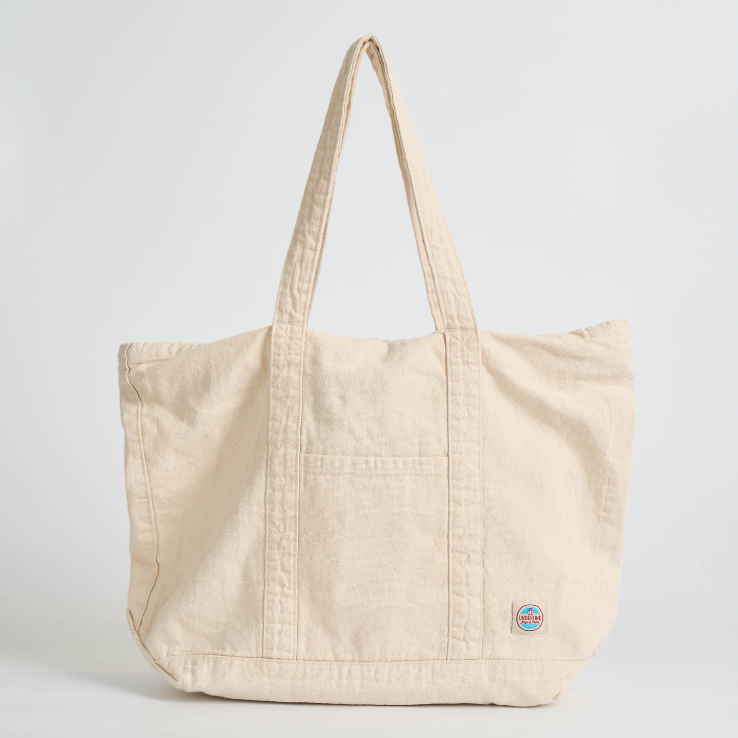 Underline Soft Canvas Tote Bag / Travel bag