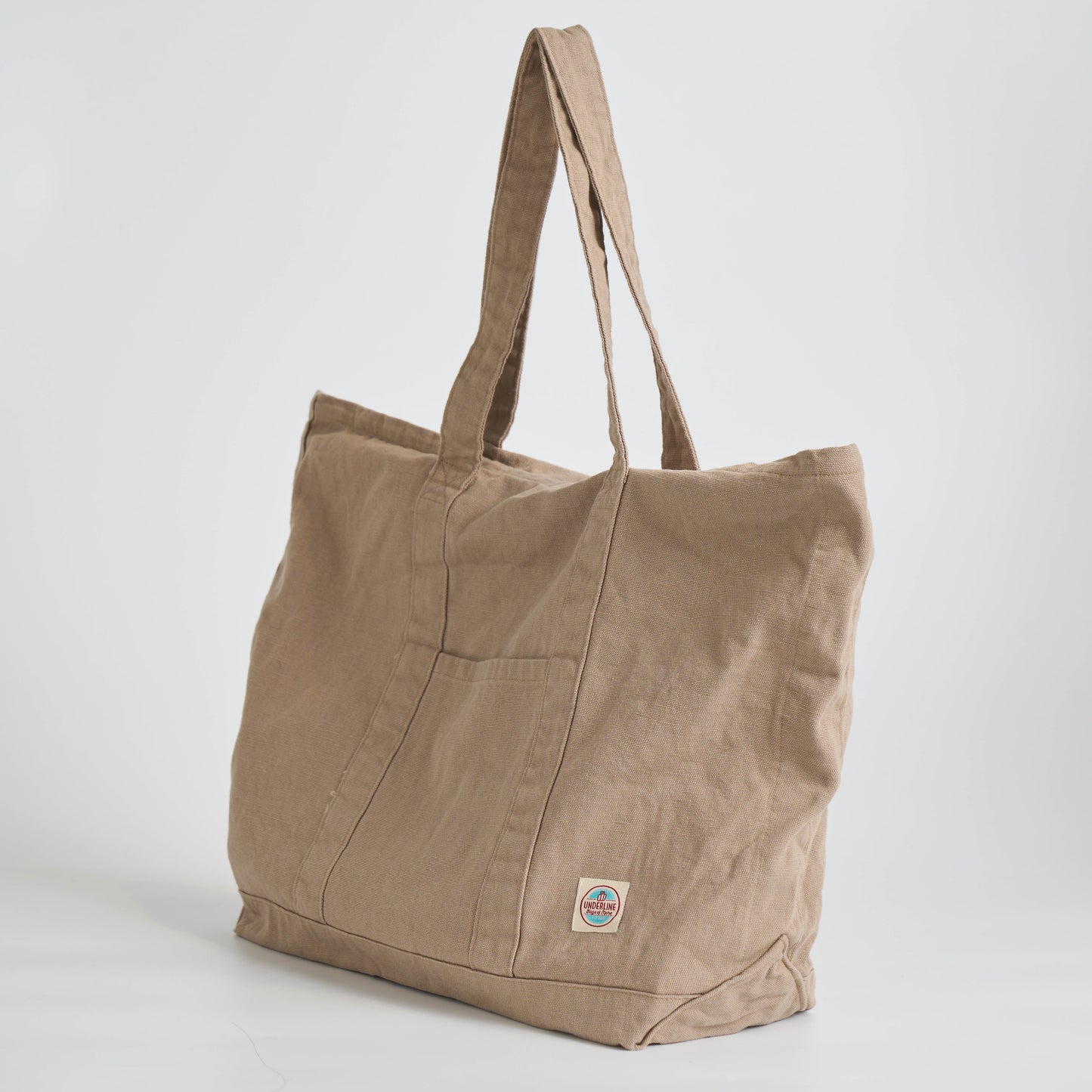 Underline Soft Canvas Tote Bag / Travel bag
