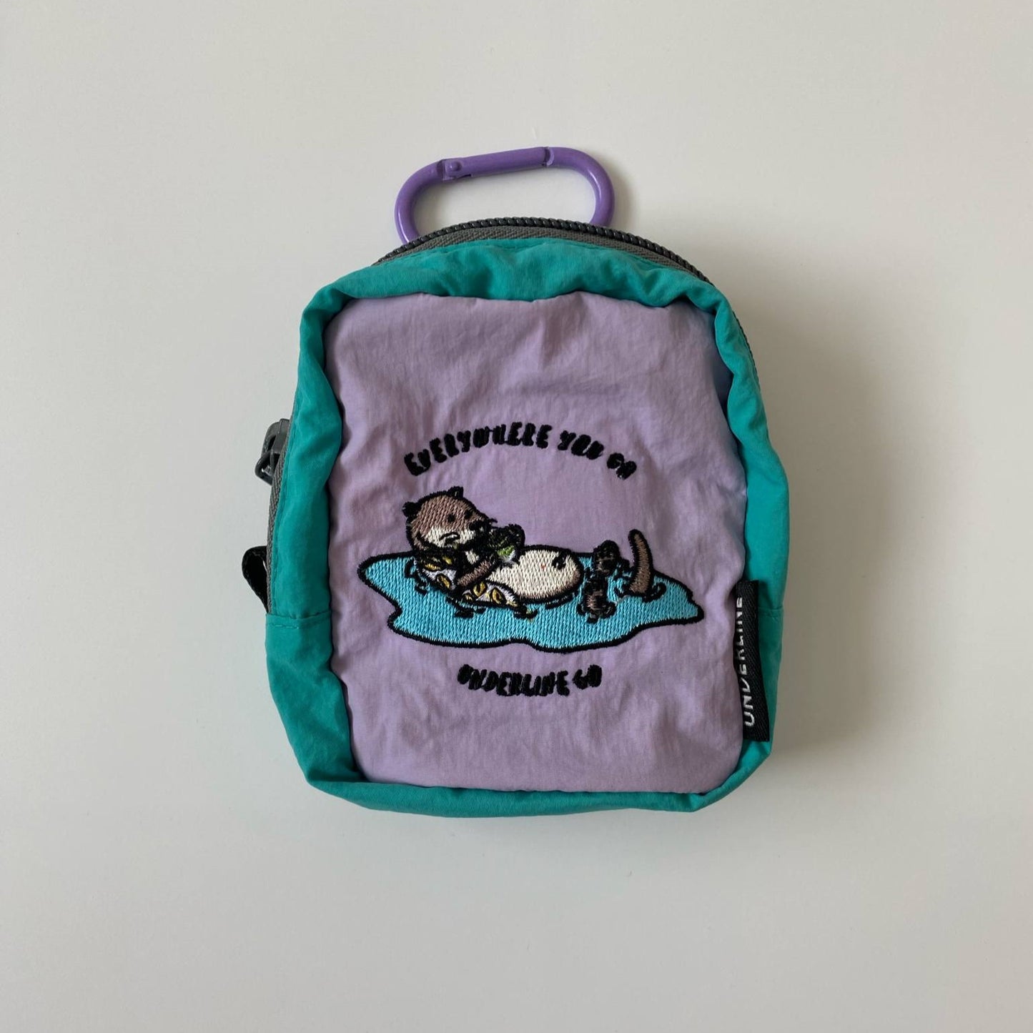 Underline Embroidery Pocket Bag