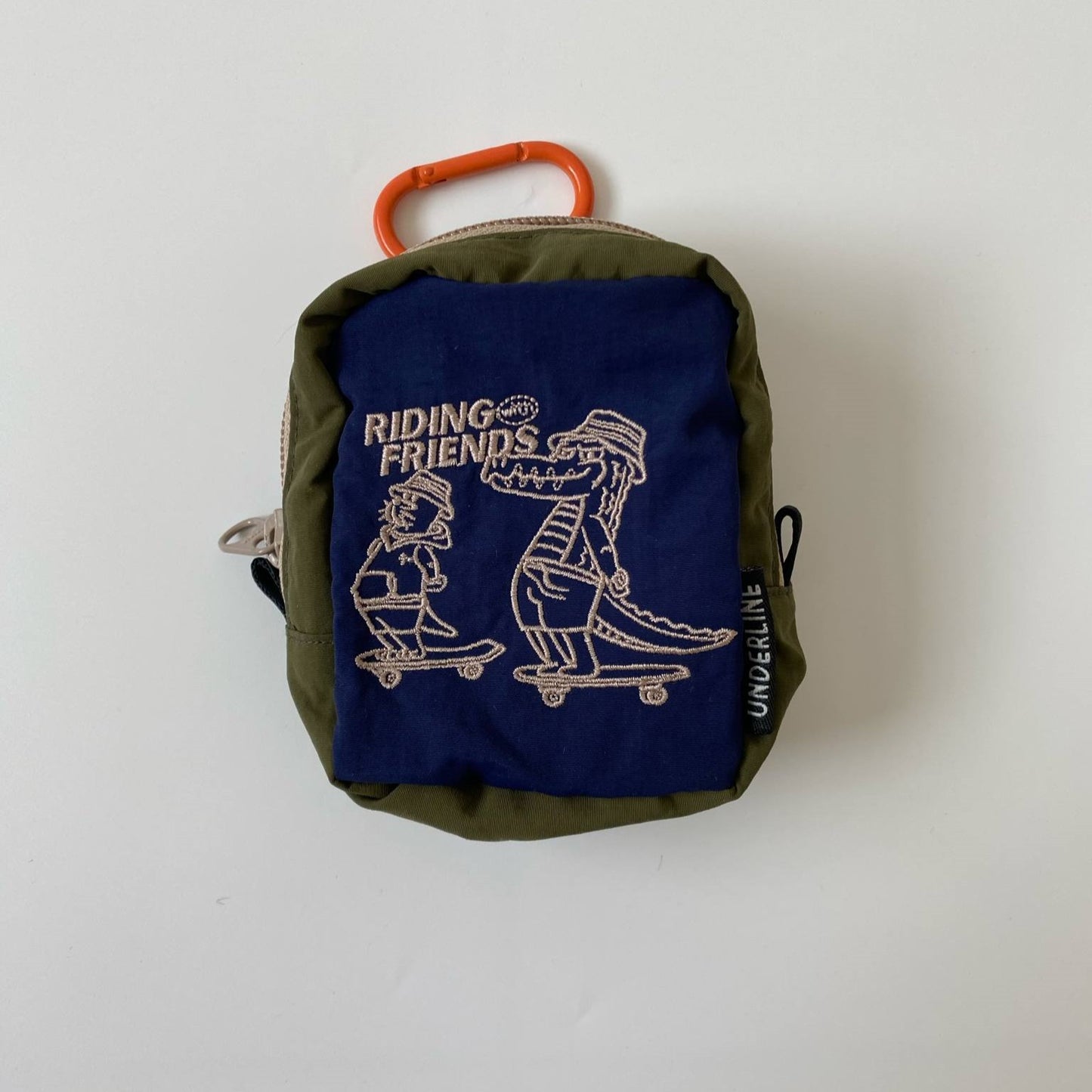 Underline Embroidery Pocket Bag