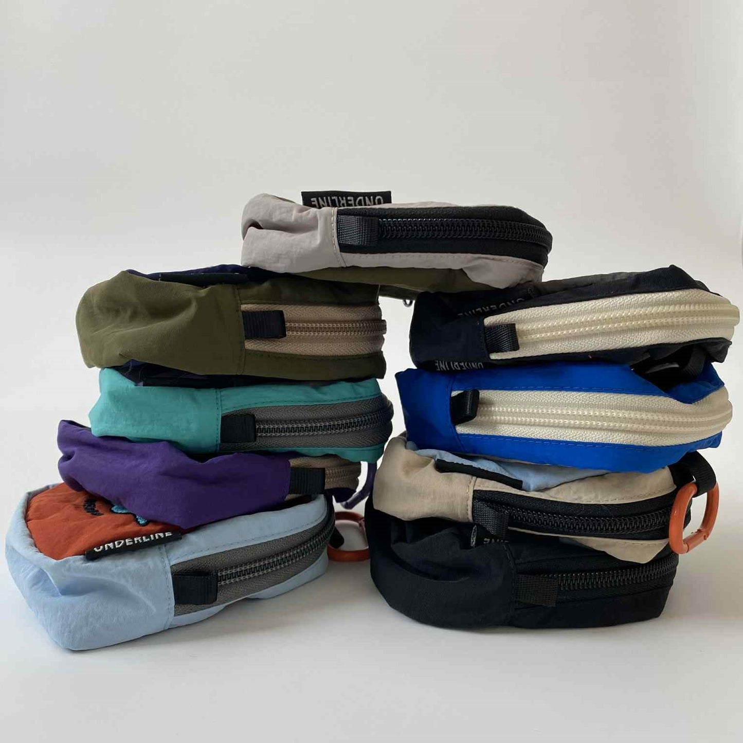 Underline Embroidery Pocket Bag