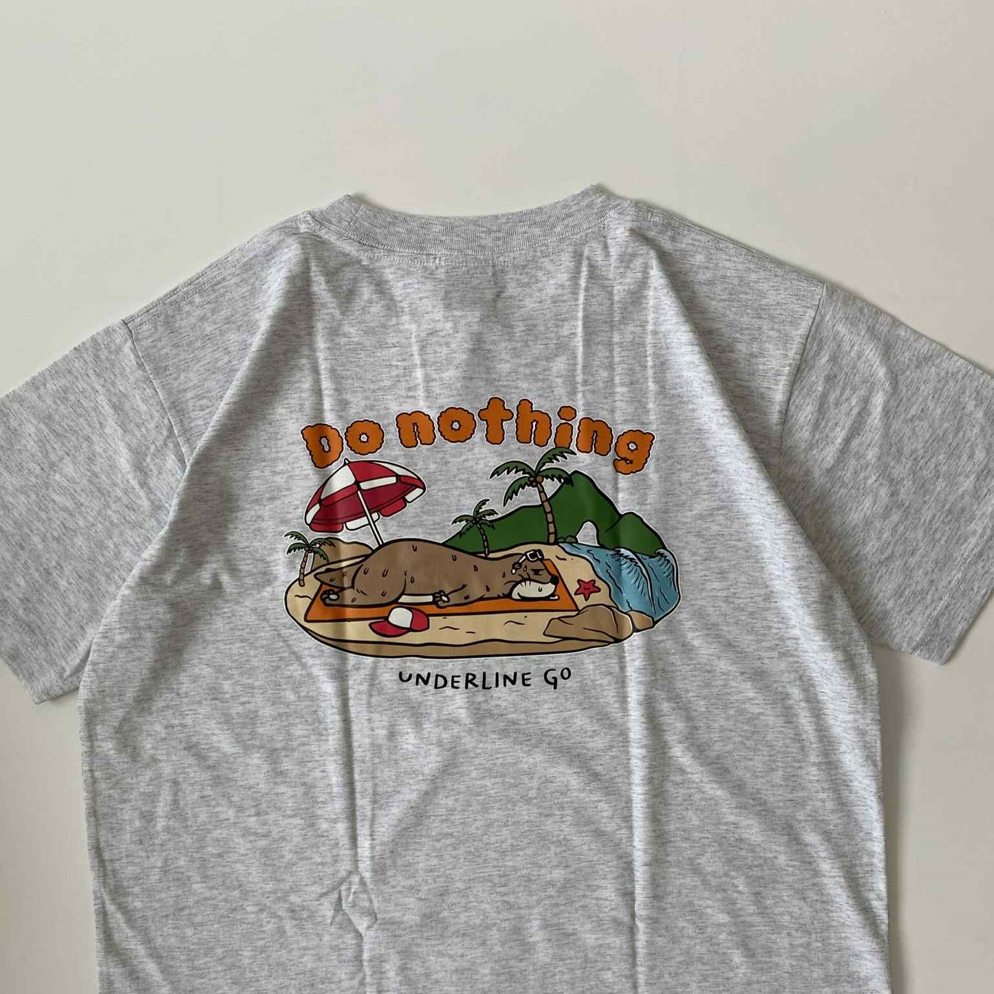 Underline Otter Do noting Cotton T-Shirt