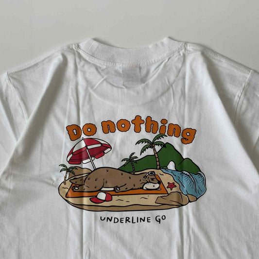 Underline Otter Do noting Cotton T-Shirt