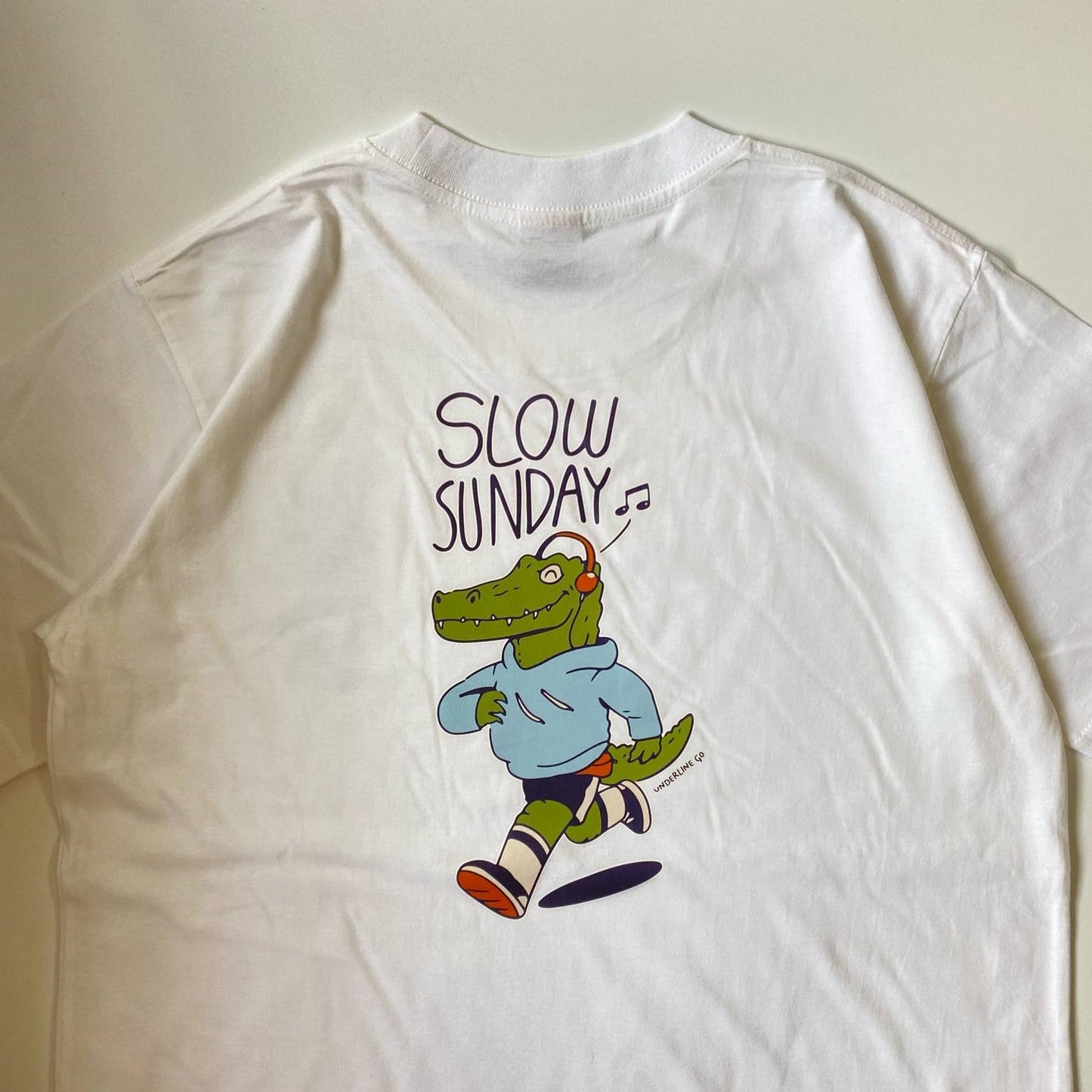 Underline Crocodile Running Cotton T-Shirt