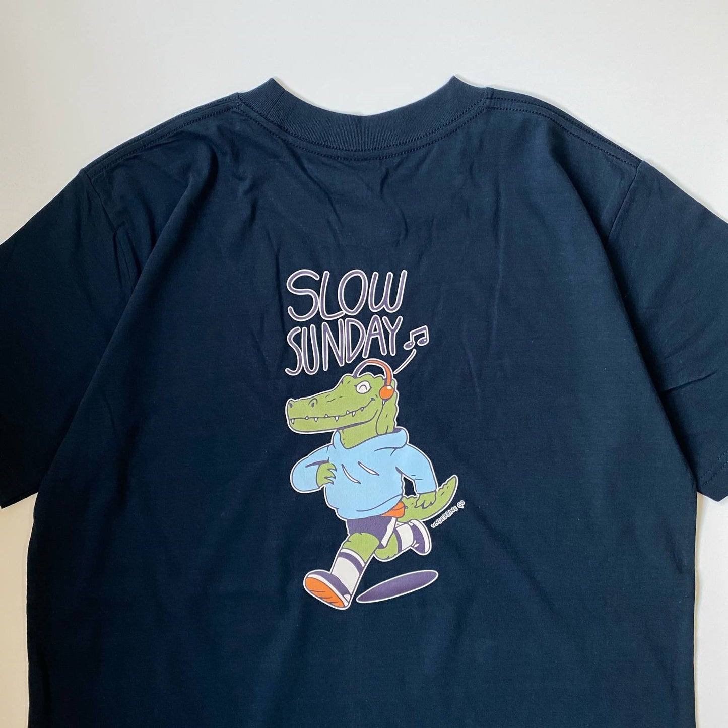 Underline Crocodile Running Cotton T-Shirt