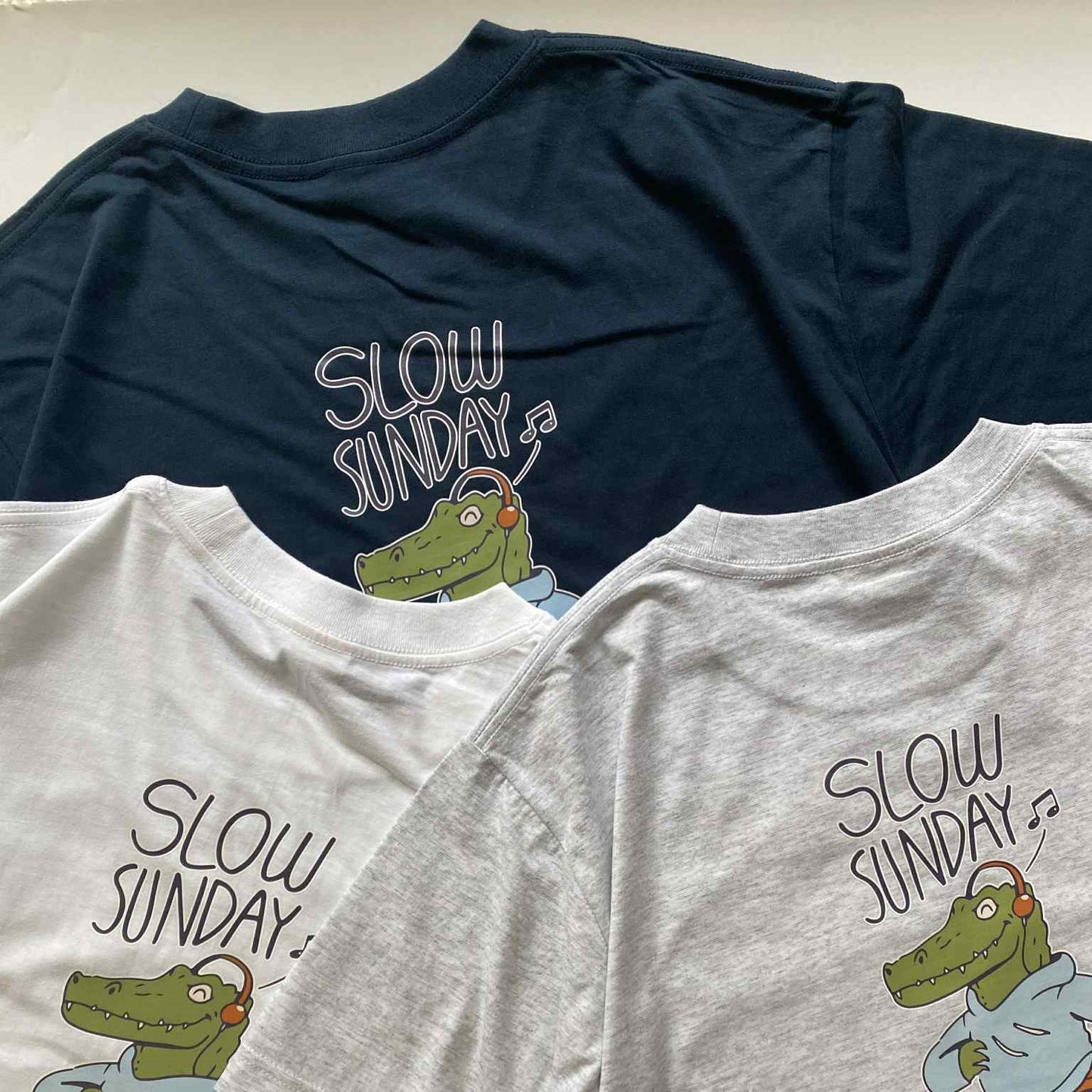 Underline Crocodile Running Cotton T-Shirt