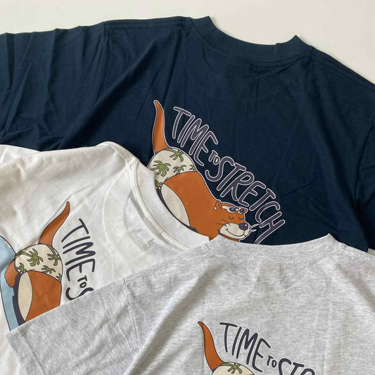 Underline Otter Stretching Cotton T-Shirt