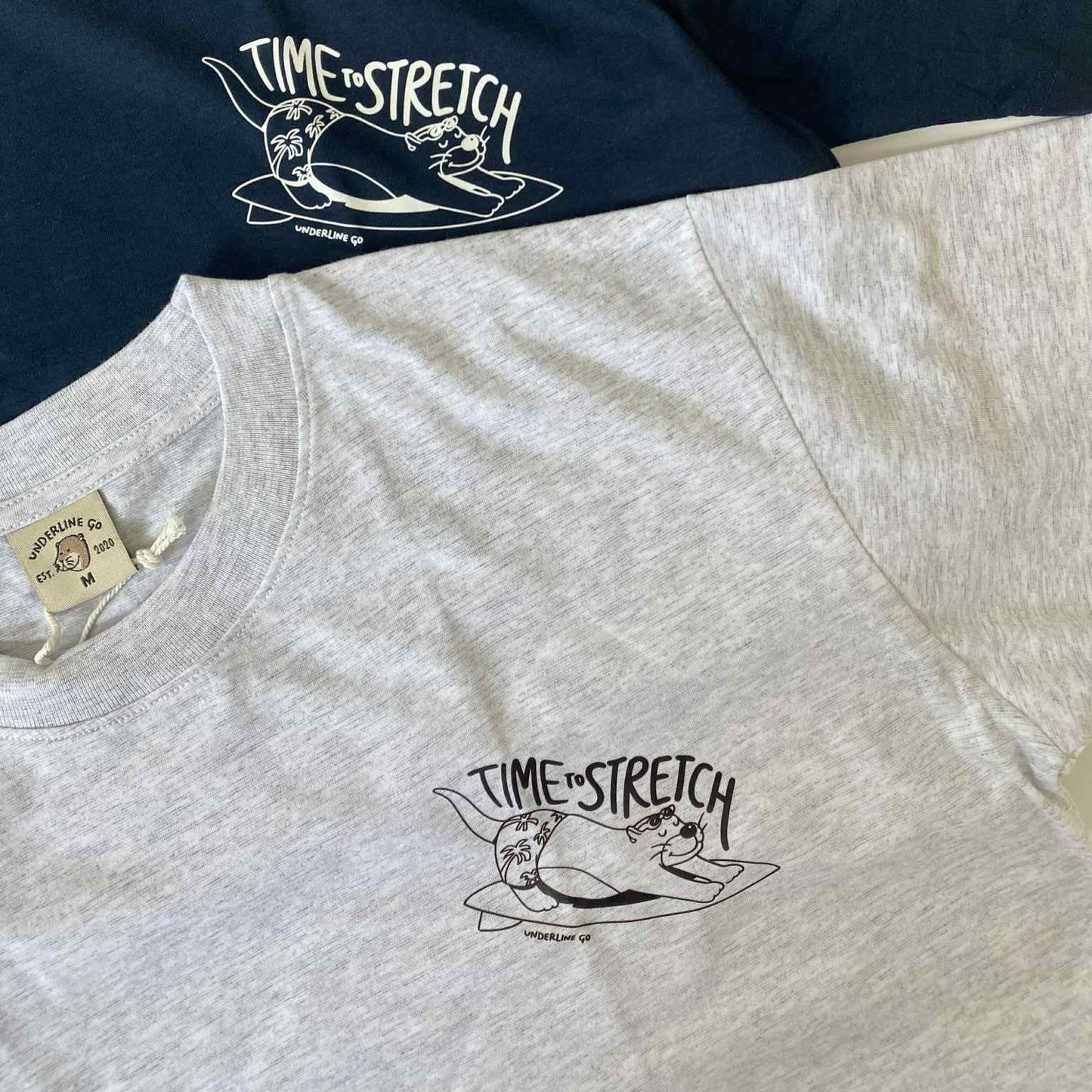 Underline Otter Stretching Cotton T-Shirt