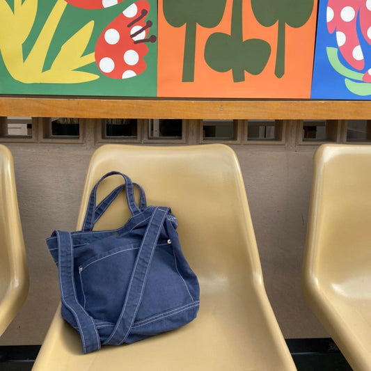 Underline Canvas Tote Bag