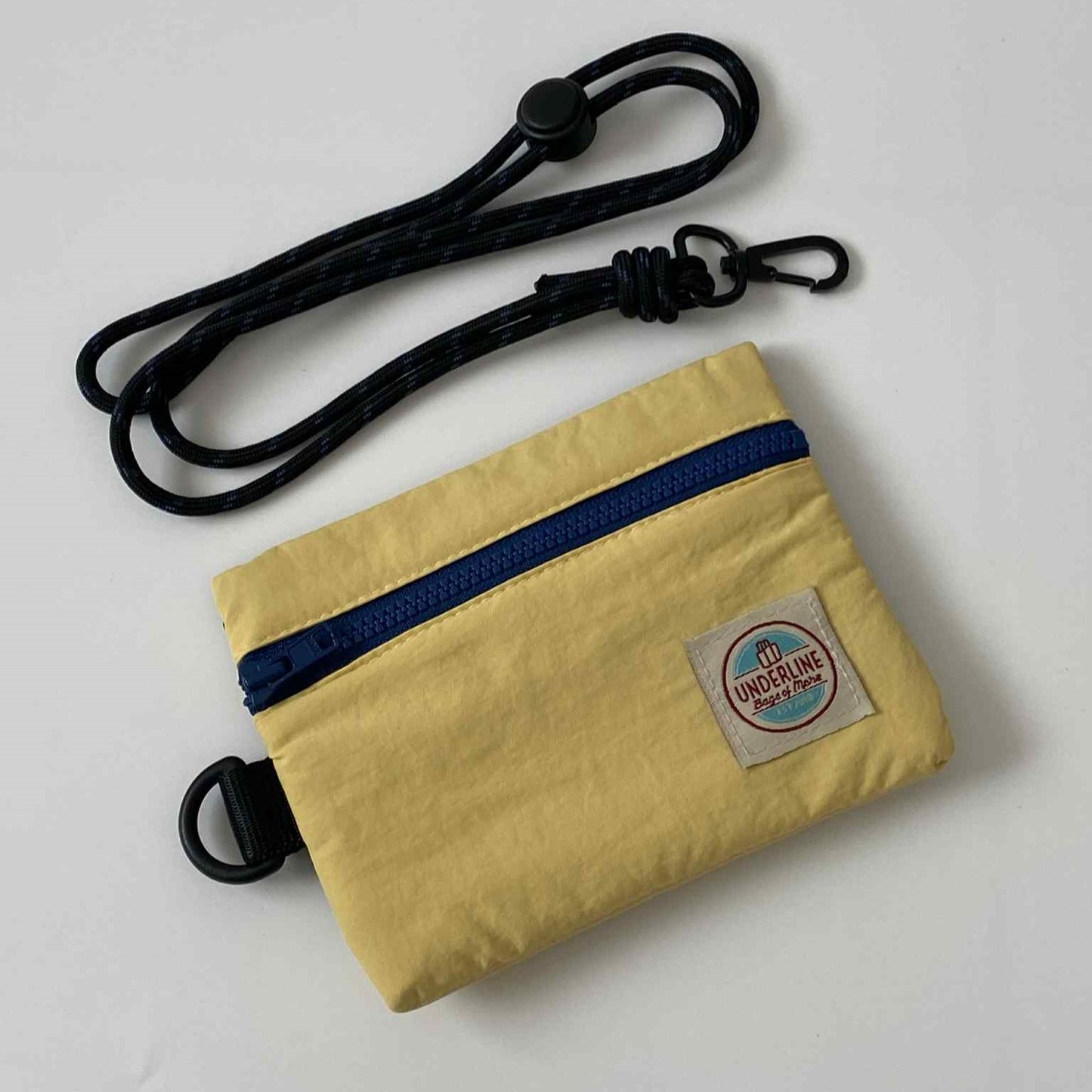 Underline Nylon Flip Pocket Bag with Neck Strap