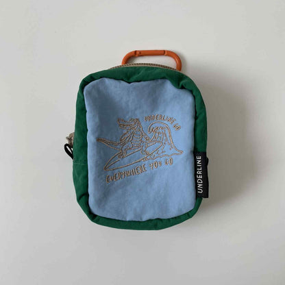 Underline Kaio Crocodile Sufring Embroidery Pocket Bag