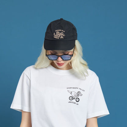 Underline Crocodile Camping Embroidery Nylon Cap