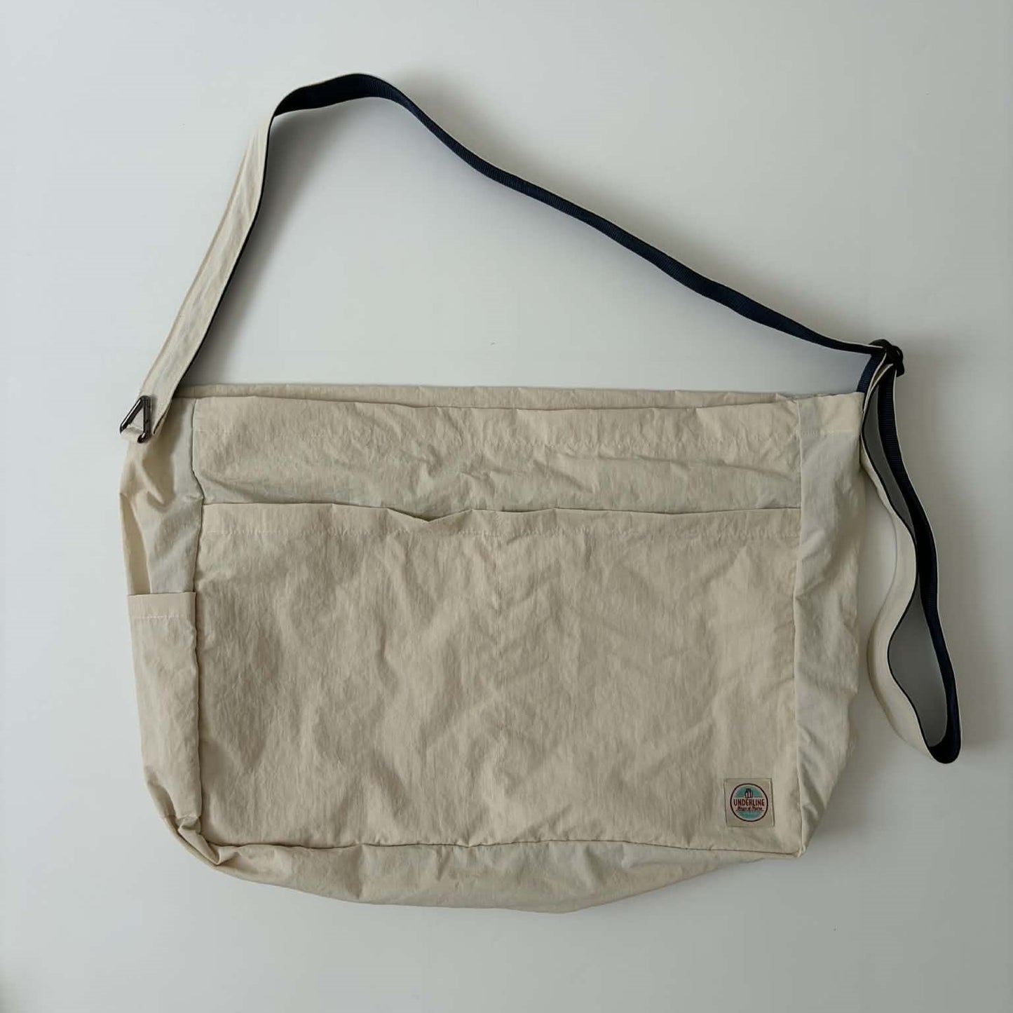 Underline Big Nylon Mail Bag / Sling Bag / Messenger Bag