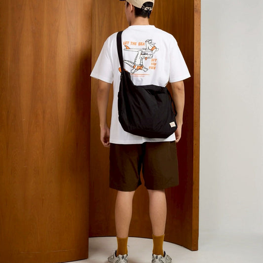 Underline Big Nylon Mail Bag / Sling Bag / Messenger Bag