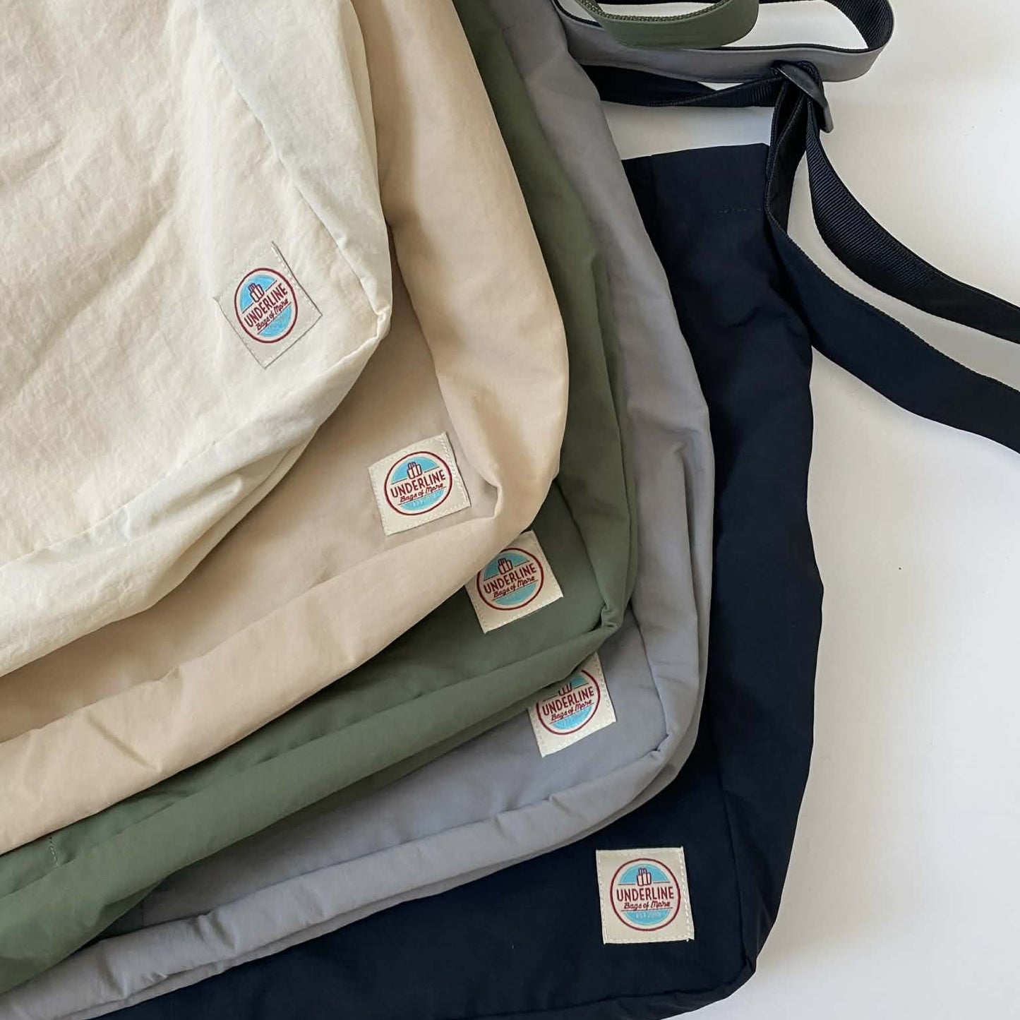 Underline Big Nylon Mail Bag / Sling Bag / Messenger Bag