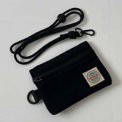 Underline Nylon Flip Pocket Bag with Neck Strap