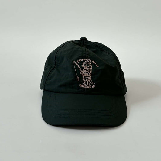 Underline Nalu Otter Fishing Embroidery Green Nylon Cap