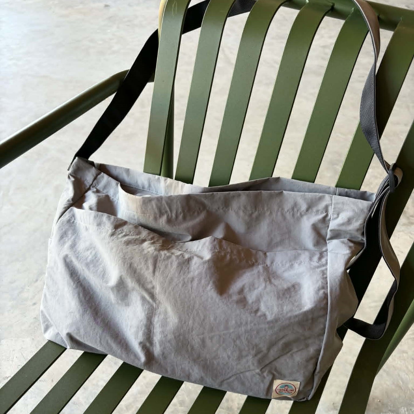 Underline Big Nylon Mail Bag / Sling Bag / Messenger Bag