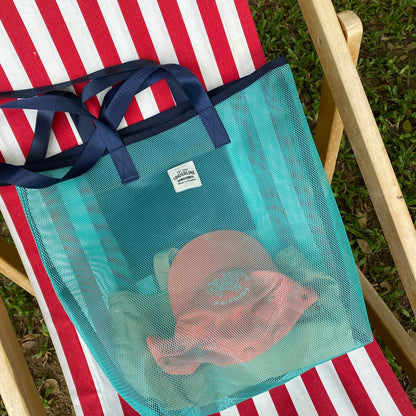 Underline Nylon Mesh Grocery Bag / Beach Bag