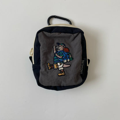 Underline Embroidery Pocket Bag