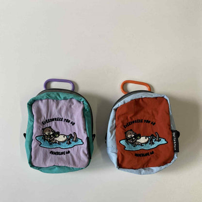 Underline Embroidery Pocket Bag