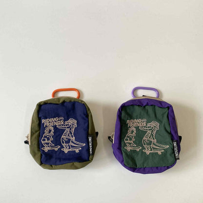 Underline Embroidery Pocket Bag