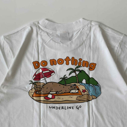 Underline Otter Do noting Cotton T-Shirt