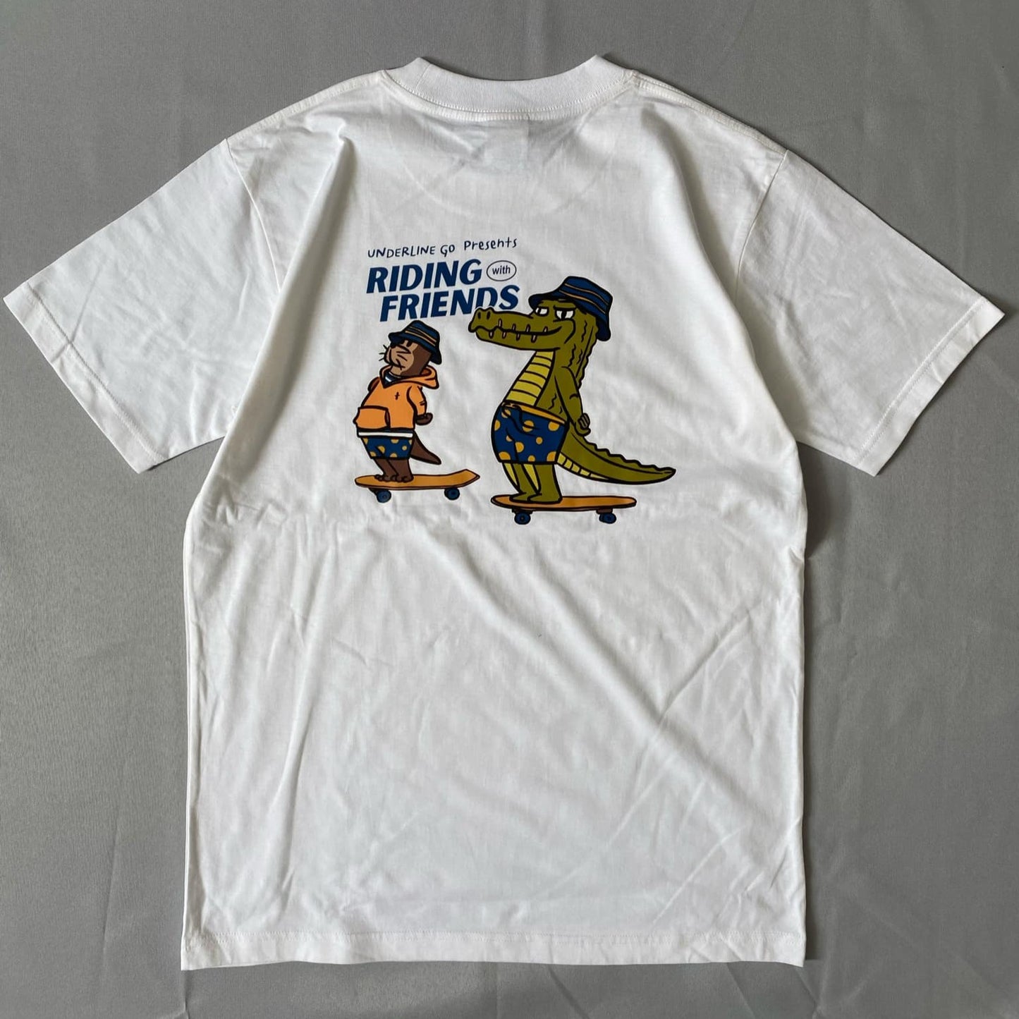Underline Riding with friends Cotton T-Shirt