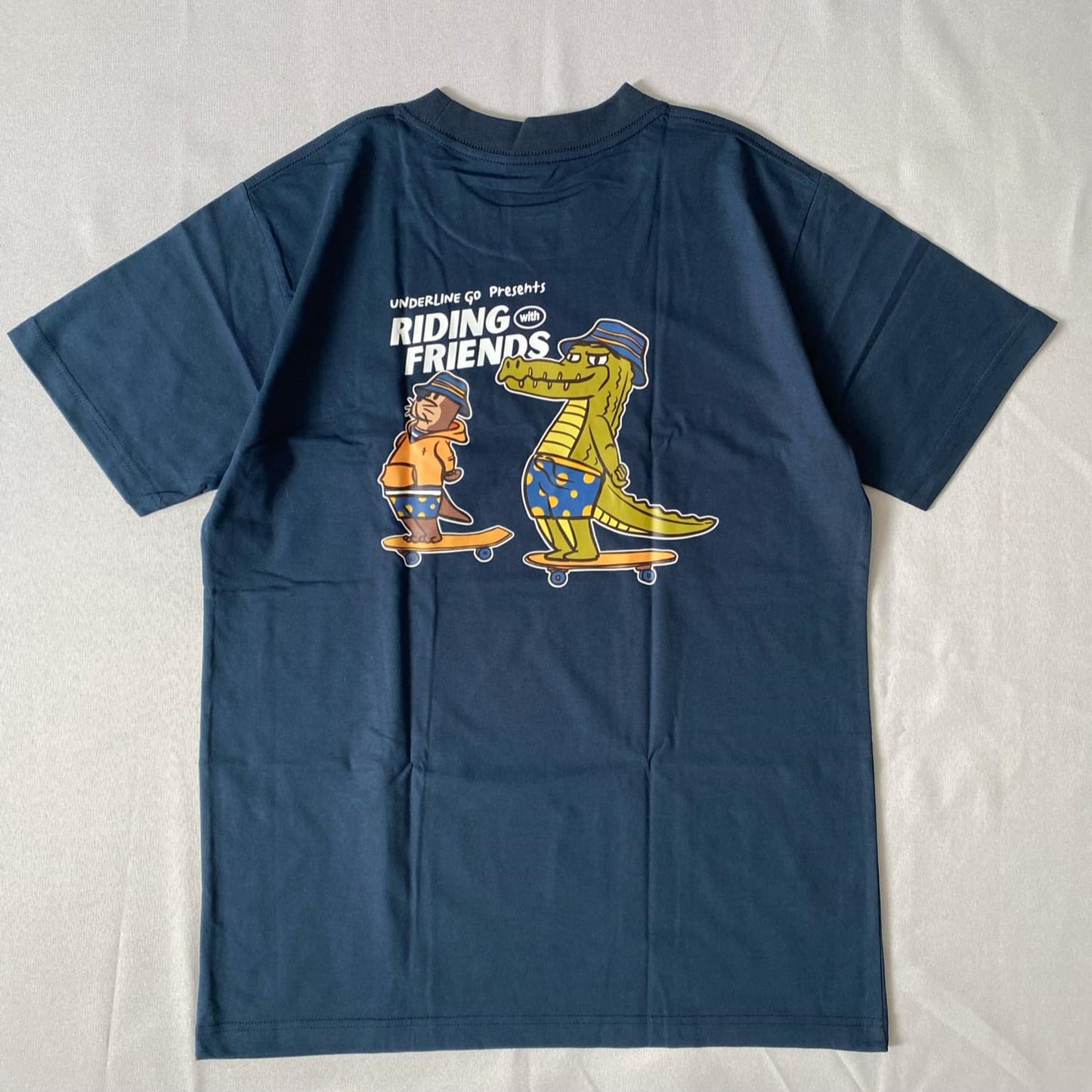 Underline Riding with friends Cotton T-Shirt