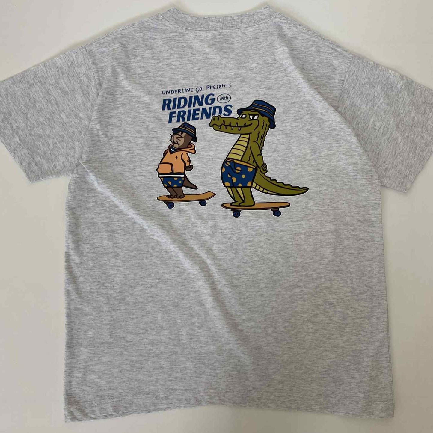 Underline Riding with friends Cotton T-Shirt