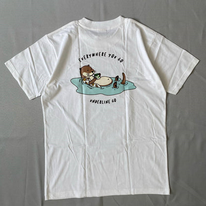 Underline Otter Floating Cotton T-Shirt
