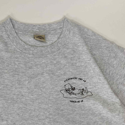 Underline Otter Floating Cotton T-Shirt